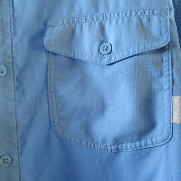 Columbia Mens Blue Omni-Wick Advanced Evaporation Button Down shirt Size… - Picture 4 of 13